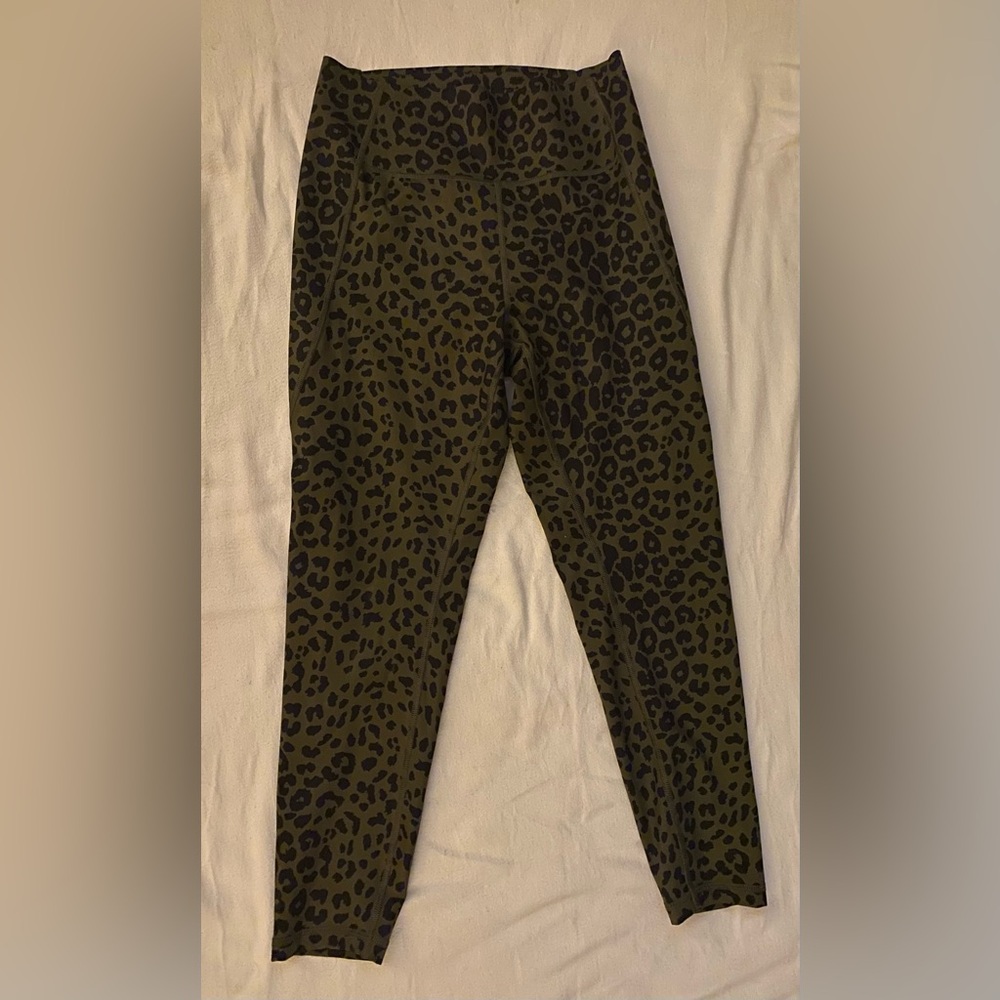 GAP Olive and Black Leopard Print Leggings